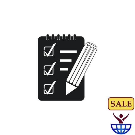 Notebook icon, vector illustration.のイラスト素材