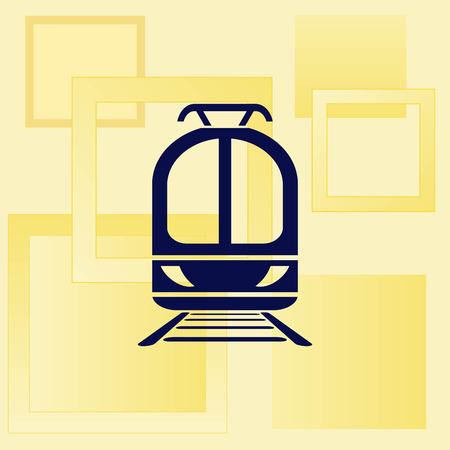 Passenger train, subway, Metro, public transport  icon, vector illustration. Flat design styleのイラスト素材