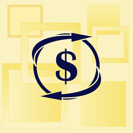 Money icon, Finance Icon, vector illustration. Flat design style.のイラスト素材