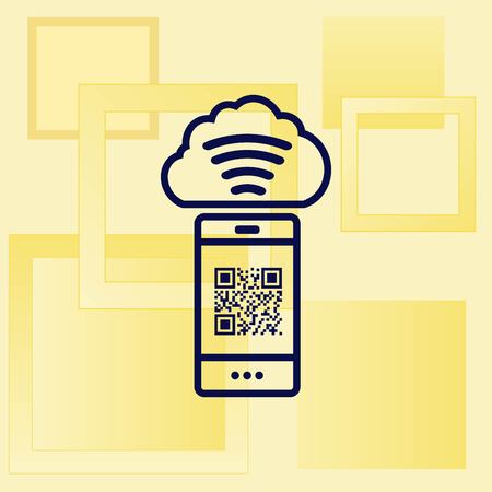 Technology innovation icon. Cloud technology,  cloud hosting icon, vector illustration.のイラスト素材