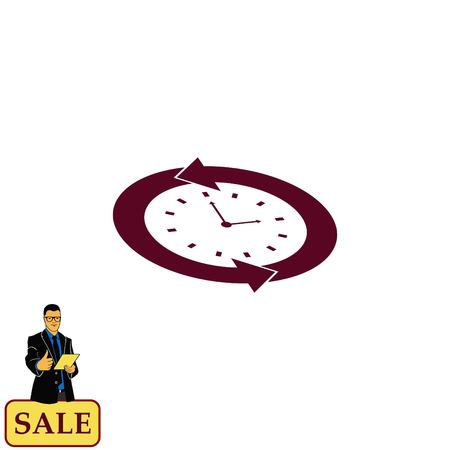 Clock Icon, illustration.のイラスト素材