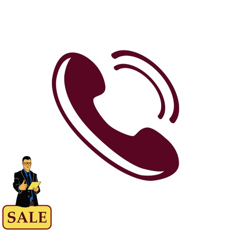 The handset, phone icon , vector illustration.のイラスト素材