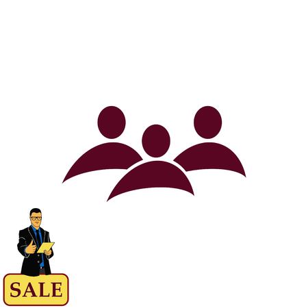 Group of people icon, Friends icon,  vector illustrationのイラスト素材