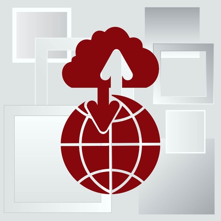 Technology innovation icon. Circuit board, microchip icon. Vector illustration.のイラスト素材