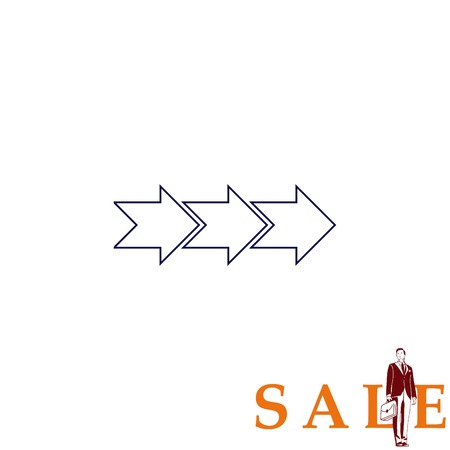 Arrow indicates the direction  icon, vector illustrationのイラスト素材
