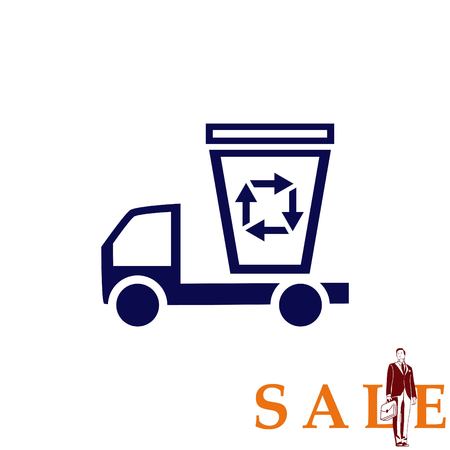 Throw away the trash icon, recycle iconのイラスト素材