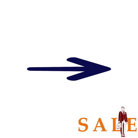Arrow indicates the direction  icon, vector illustrationのイラスト素材