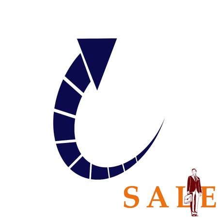 Arrow indicates the direction  icon, vector illustrationのイラスト素材