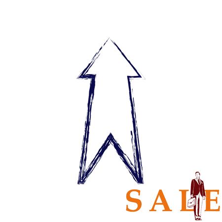 Arrow indicates the direction  icon, vector illustrationのイラスト素材