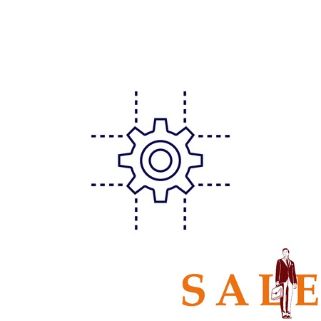 technology process icon, vector illustration. Flat design style.のイラスト素材