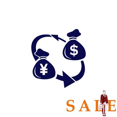 Money icon, Finance Icon, vector illustration. Flat design style.のイラスト素材