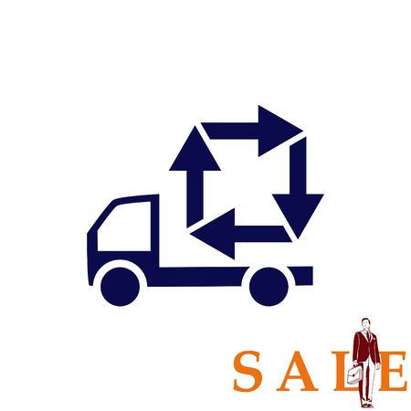 Throw away the trash icon, recycle iconのイラスト素材