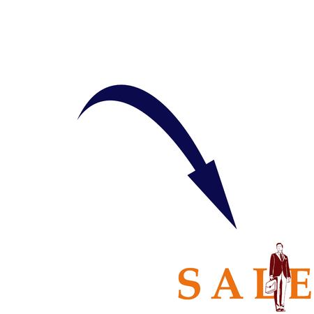 Arrow indicates the direction  icon, vector illustrationのイラスト素材