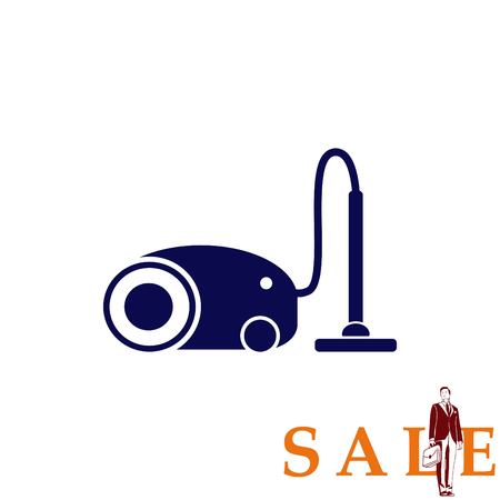 Home interior design , Vacuums icon, living room, vector illustration. Flat design style.のイラスト素材