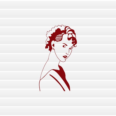 Beautiful woman. Female silhouette. Fashionable. Glamour. Vector illustrationのイラスト素材