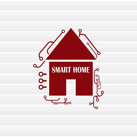 Smart home in the cloud concept symbol vector illustrationのイラスト素材