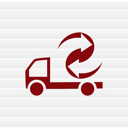 Place trash icon, recycle icon. Flat Vector illustrationのイラスト素材