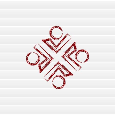 Group of people icon, Friends icon,  vector illustrationのイラスト素材