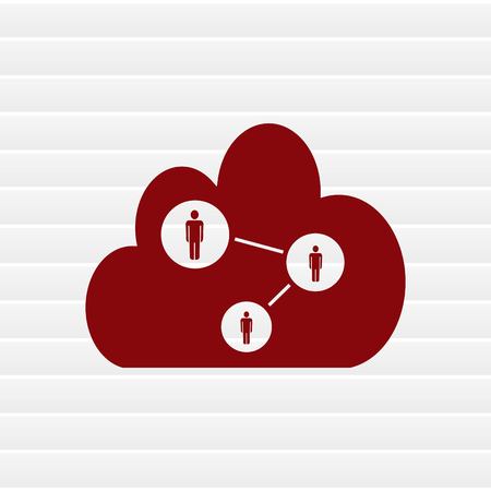 Group of people icon, Friends icon,  vector illustrationのイラスト素材