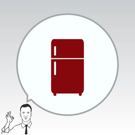 Home appliances icon. Refrigerator icon. Vector illustration. Kitchenware.のイラスト素材