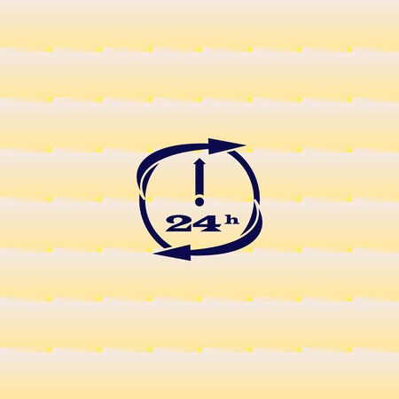 timing icon, vector illustration. Flat design style.のイラスト素材