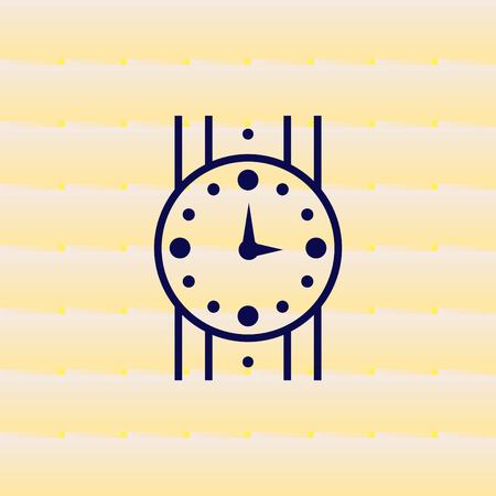 timing icon, vector illustration. Flat design style.のイラスト素材