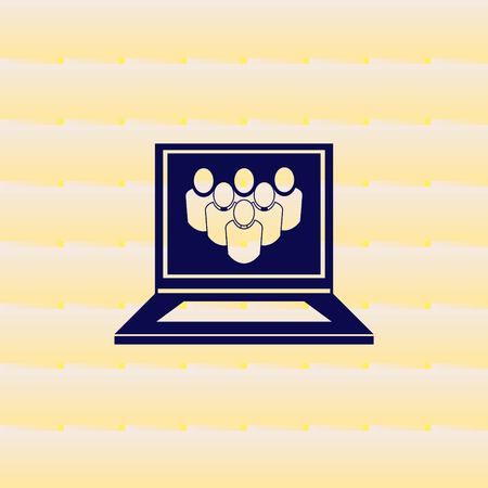 Group of people icon, Friends icon,  vector illustrationのイラスト素材