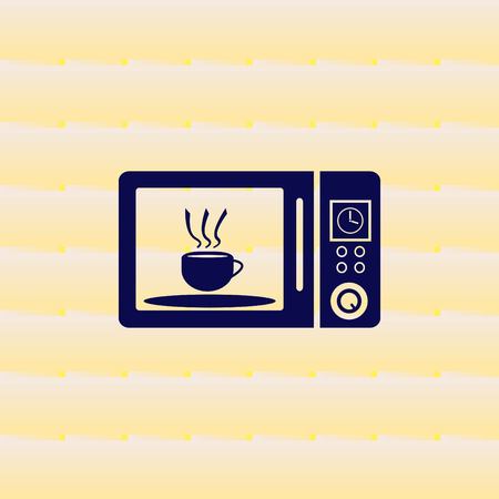 Home appliances icon. Microwave icon. Vector illustration. Kitchenware.のイラスト素材