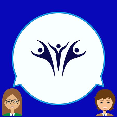 Family icon, vector illustration. Flat design styleのイラスト素材
