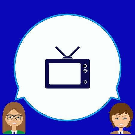 Home appliances icon. TV icon. Vector illustration.のイラスト素材