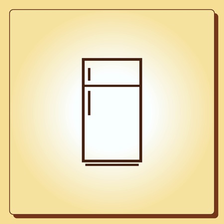 Home appliances icon. Refrigerator icon. Vector illustration. Kitchenware.のイラスト素材