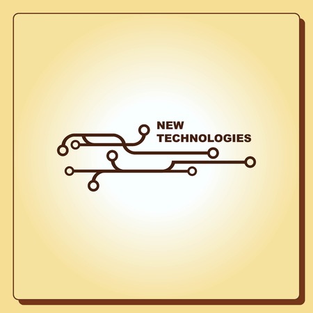 Technology innovation icon. Circuit board, microchip icon. Vector illustration.のイラスト素材