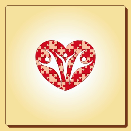 Family icon, vector illustration. Flat design styleのイラスト素材