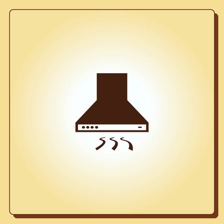 Home appliances icon. Kitchen hood icon. Vector illustration.のイラスト素材