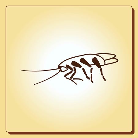 Cockroach icon, pest icon, vector illustration.のイラスト素材