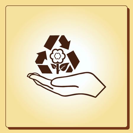 Throw away the trash icon, recycle iconのイラスト素材