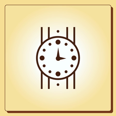 timing icon, vector illustration. Flat design style.のイラスト素材