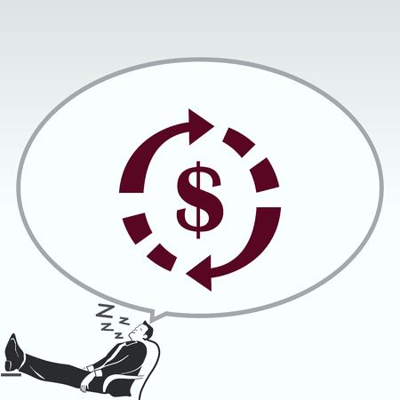 Money icon, Finance Icon, vector illustration. Flat design style.のイラスト素材