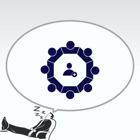 Group of people icon, Friends icon,  vector illustrationのイラスト素材