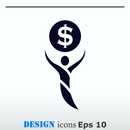 Money icon, Finance Icon, vector illustration. Flat design style.のイラスト素材