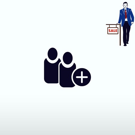 Group of people icon, Friends icon,  vector illustrationのイラスト素材