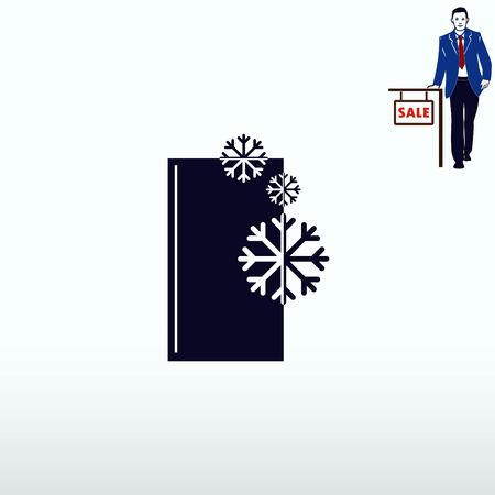 Home appliances icon. Refrigerator icon. Vector illustration. Kitchenware.のイラスト素材