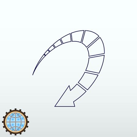 Arrow indicates the direction  icon, vector illustrationのイラスト素材