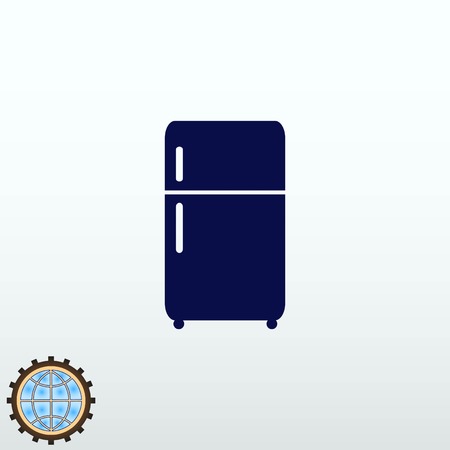 Home appliances icon. Refrigerator icon. Vector illustration. Kitchenware.のイラスト素材