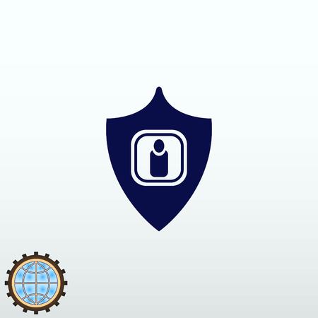 Shield icon.のイラスト素材