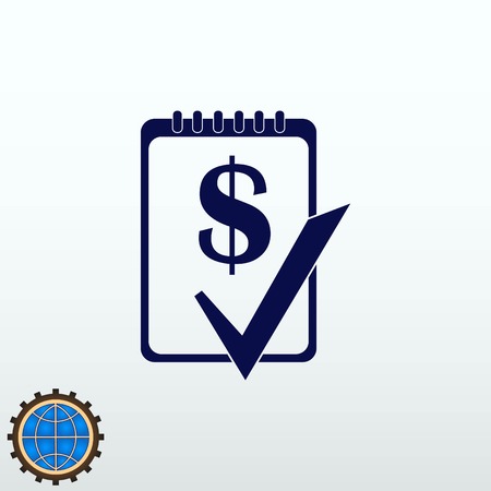 Money icon, Finance Icon, vector illustration. Flat design style.のイラスト素材