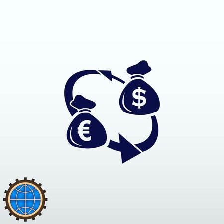 Money icon, Finance Icon, vector illustration. Flat design style.のイラスト素材