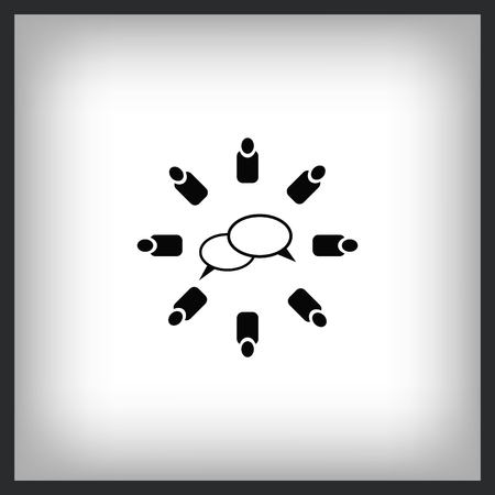 Group of people icon with speech bubble vector illustrationのイラスト素材