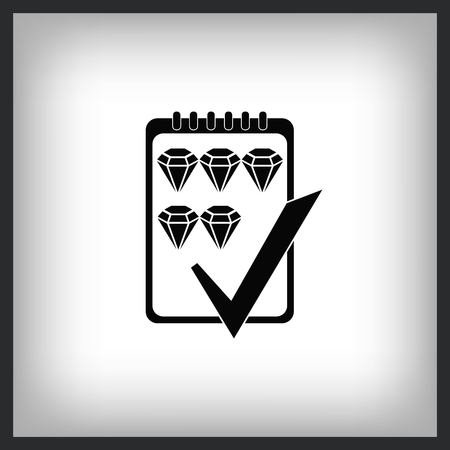 Diamond icon, vector illustration. Flat design style.のイラスト素材