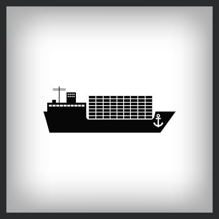 Ship icon, vector illustration. Flat design style.のイラスト素材